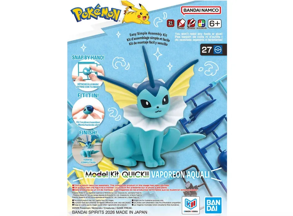 bandai-pok-mon-quick-27-aquali-maquette-pok-mon-vaporeon-monter image 1