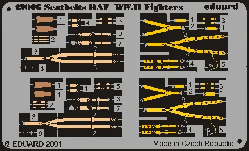 eduard-49006-ceintures-raf-wwii-1-48-fighters-photod-coupe image 1