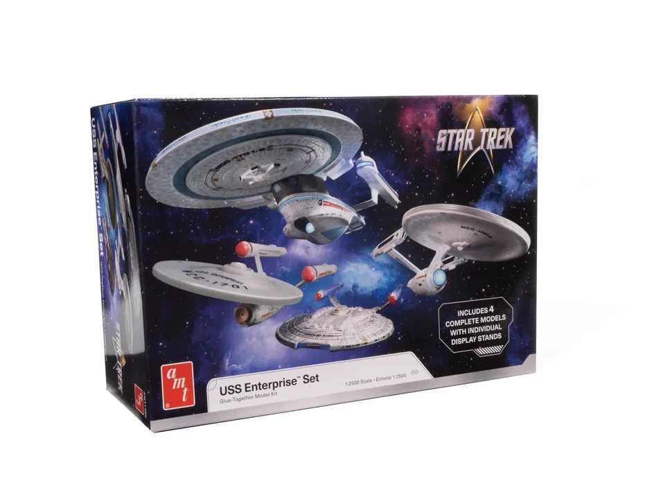 amt-1485-u-s-s-enterprise-four-ship-set-maquette-1-2500 image 1