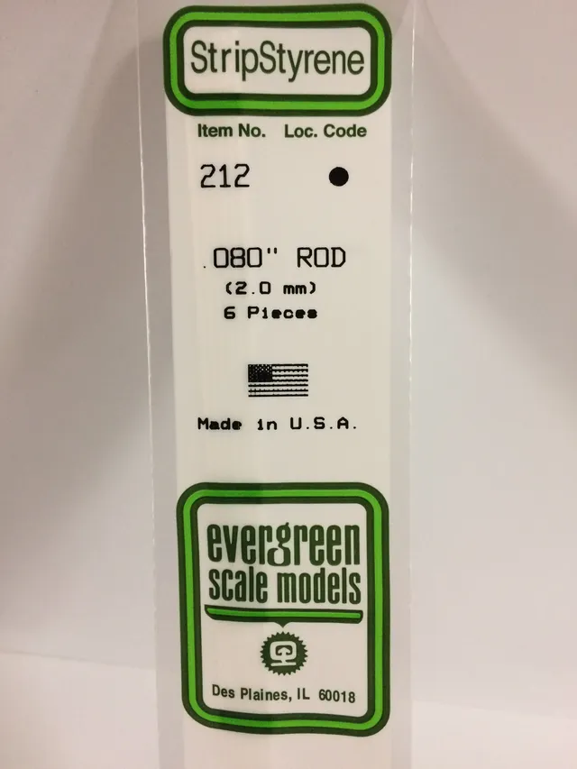 evergreen-rod-212-tige-ronde-plastique-2-0-mm-lot-6 image 1
