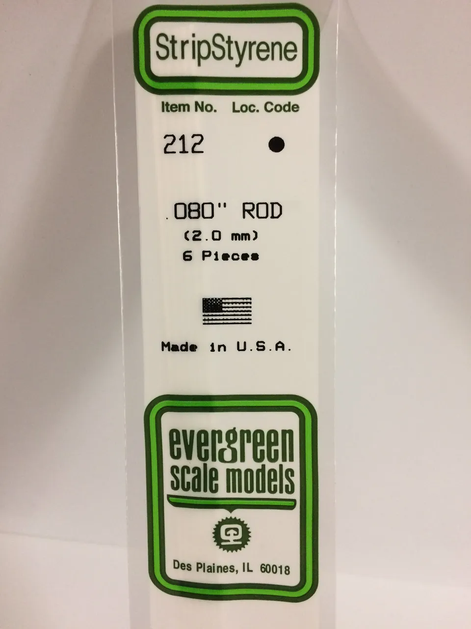evergreen-rod-212-tige-ronde-plastique-2-0-mm-lot-6 image 1