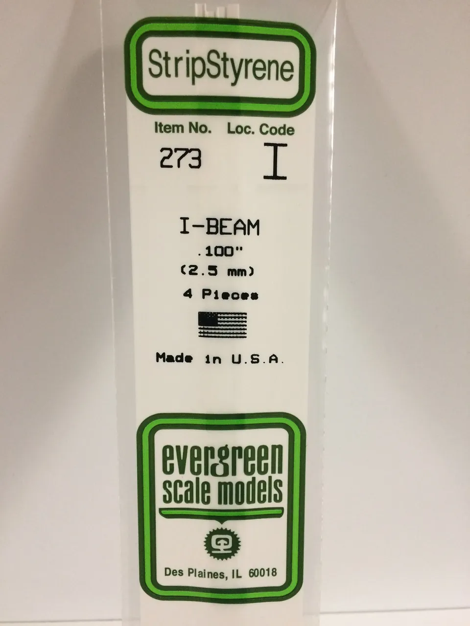 evergreen-shapes-273-poutre-en-i-blanc-4-pi-ces image 1