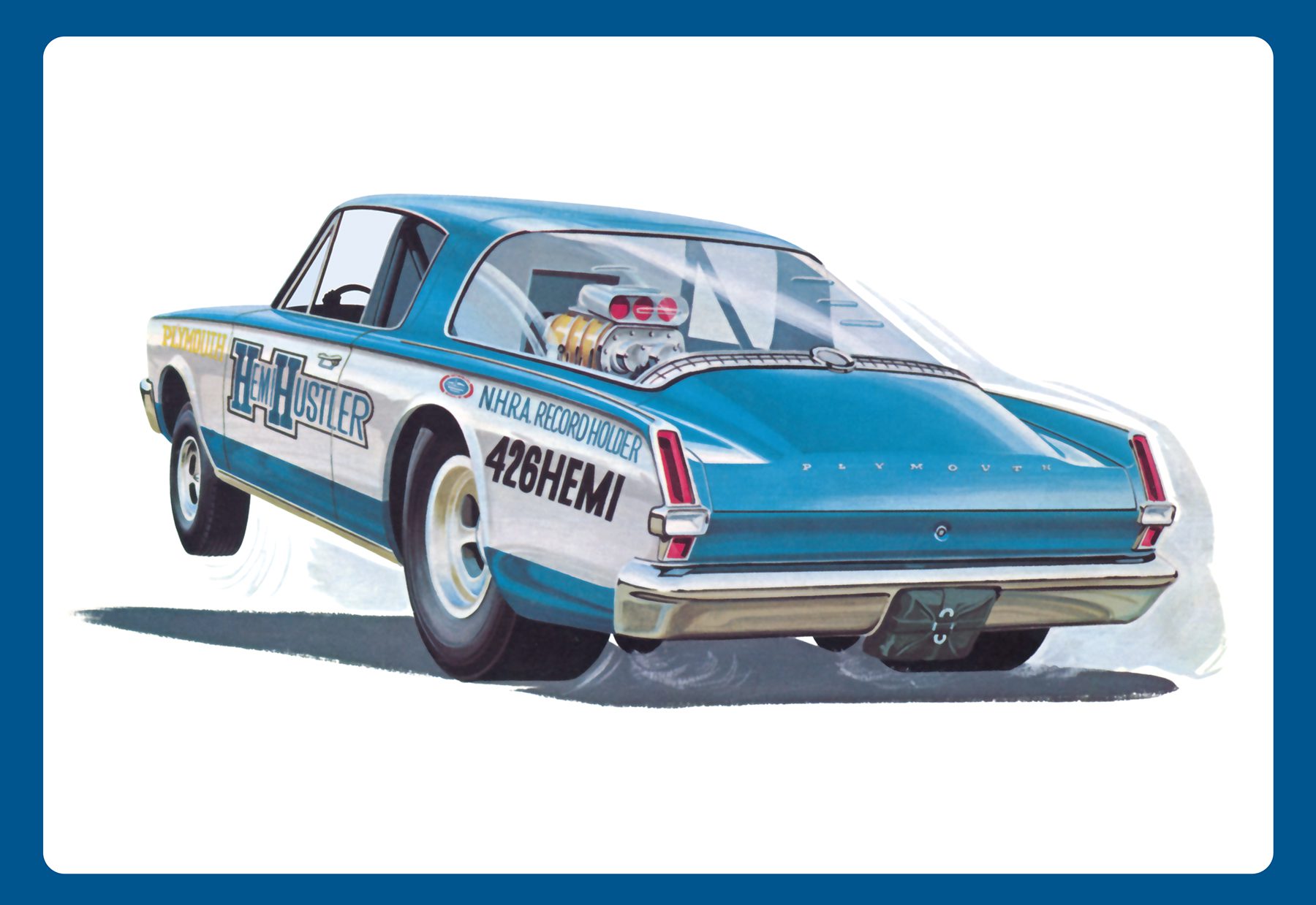 amt-1966-plymouth-barracuda-hemi-hustler-kit-maquette-1-25 image 1