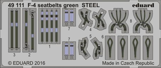 eduard-49111-harnais-f-4-vert-steel-1-48-ceintures-avion image 1