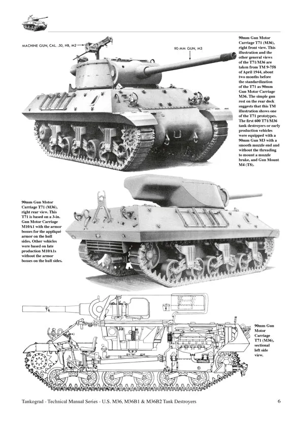 tankograd-6036-m36-m36b1-m36b2-livre-tank-destroyers image 1