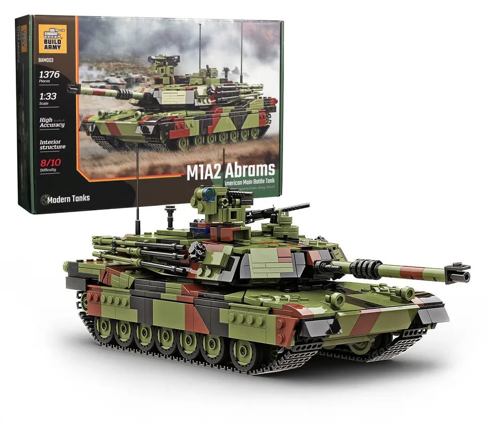 build-army-bam003-briques-abrams-m1a2-1377-pcs image 1