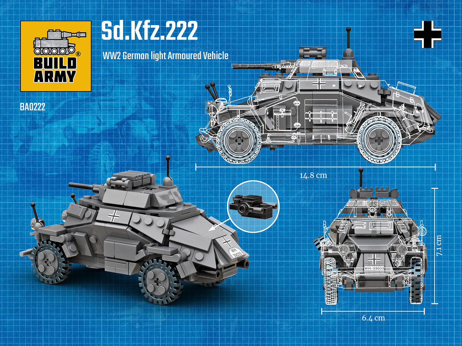 build-army-ba0222-jeu-briques-sd-kfz-222-318-pcs image 4
