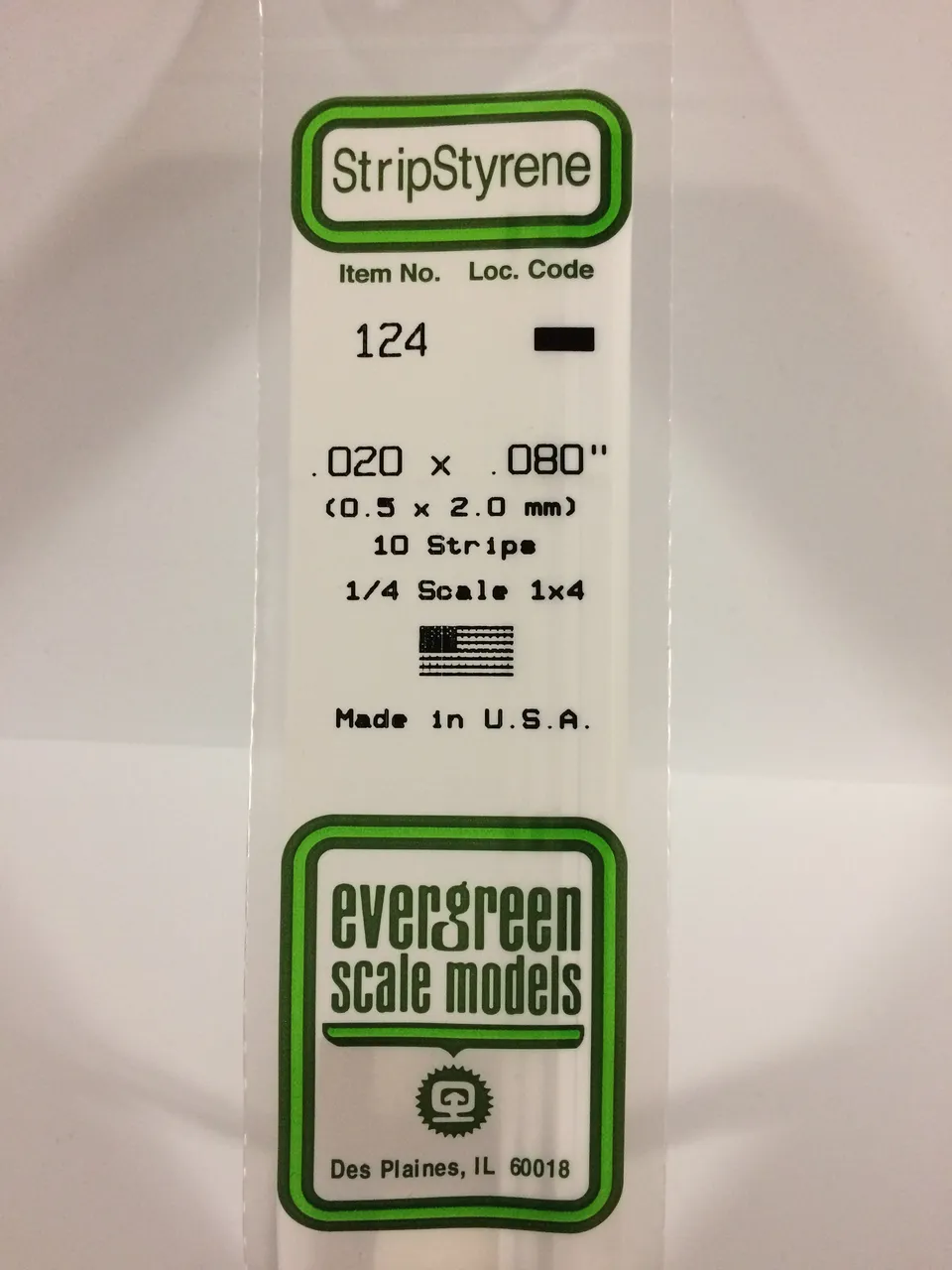 evergreen-strips-124-baguette-blanche-0-5x2-mm-10-pcs image 1