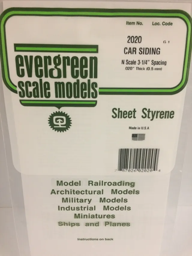 evergreen-2020-plaque-wagon-n-polystyr-ne-blanc-15x30-cm-1-feuille image 1