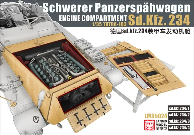 lanmo-lm35024-compartiment-moteur-sd-kfz-224-1-35-upgrade image 1