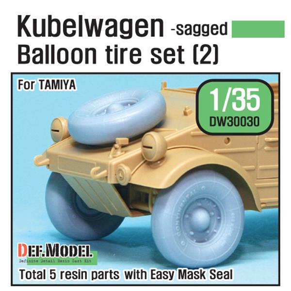 def-model-dw30030-kubelwagen-roues-r-sine-1-35-balloon-sagged image 1