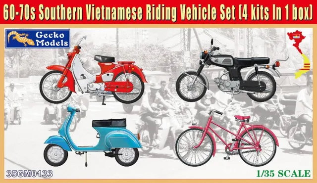 gecko-35gm0133-v-hicules-sud-vietnam-maquette-1-35-coffret-4-kits image 1