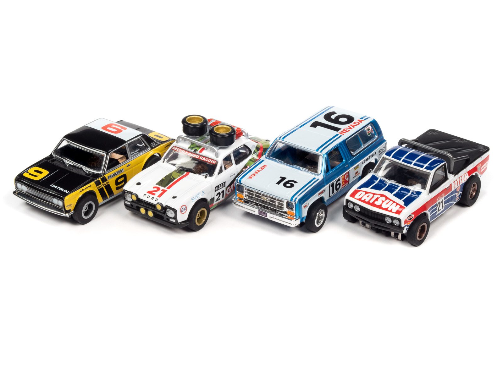 auto-world-x-traction-rally-slot-cars-1-64-coffret-a-4-voitures image 2