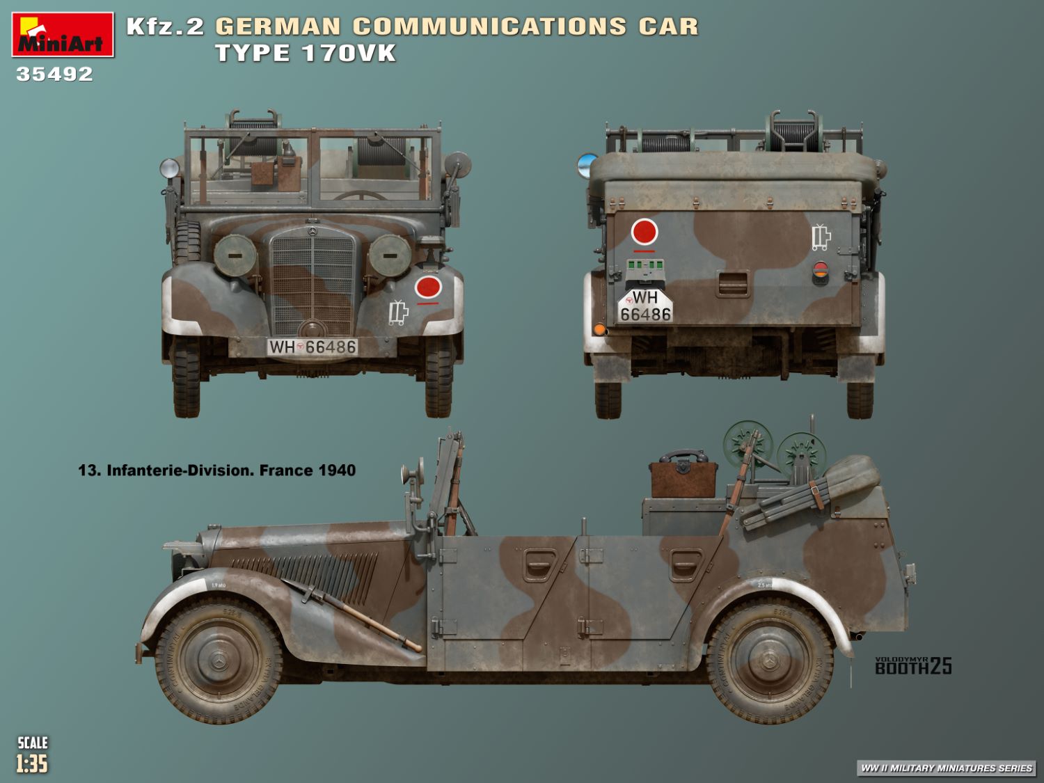 miniart-35492-kfz-2-170vk-maquette-camion-1-35-allemand image 2