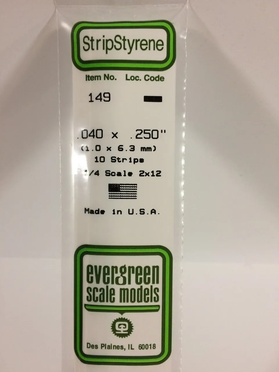 evergreen-strips-149-profil-plat-blanc-1x6-3-mm-10-pi-ces-35cm image 1