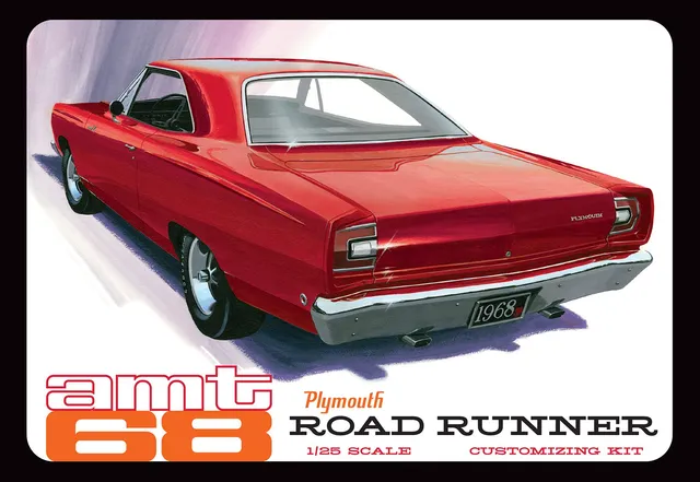 amt-plymouth-road-runner-1968-maquette-voiture-1-25-custom image 1