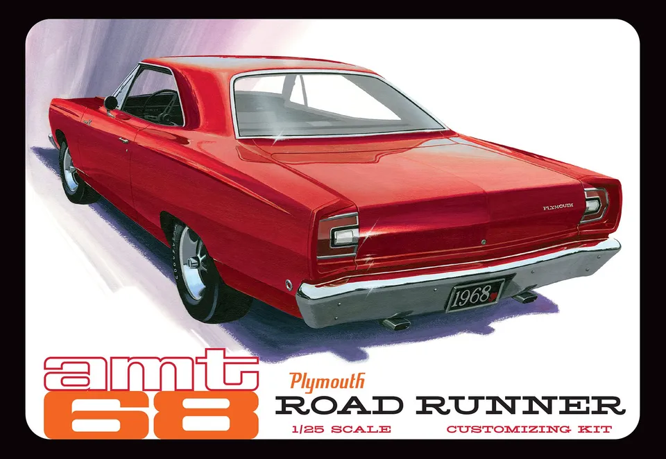 amt-plymouth-road-runner-1968-maquette-voiture-1-25-custom image 1