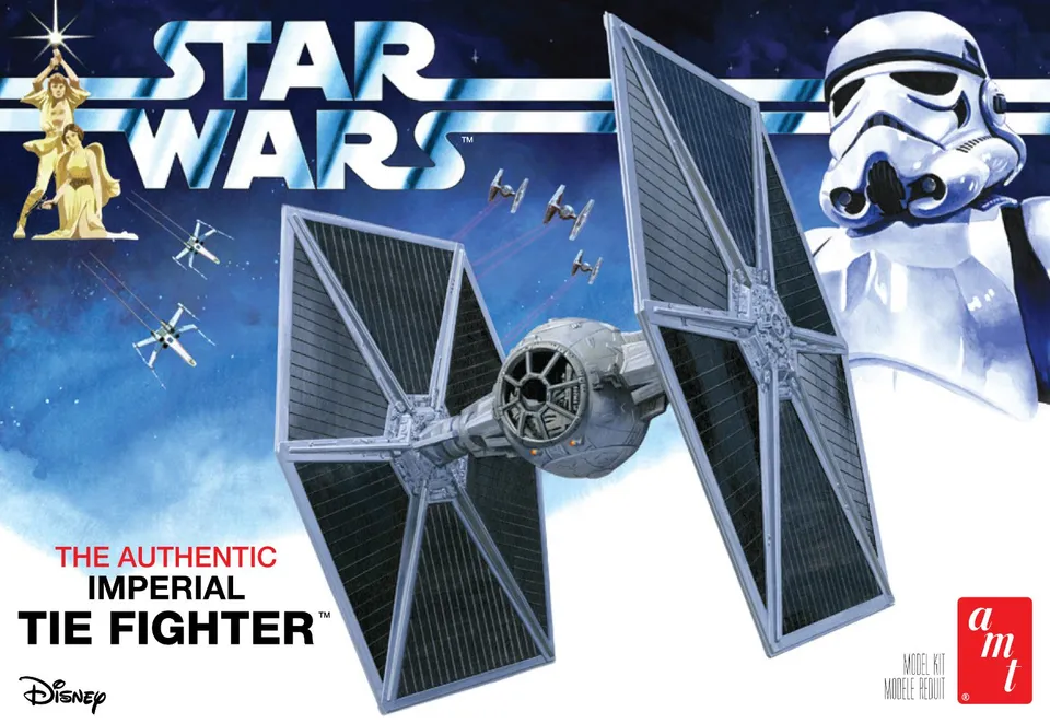 amt-star-wars-tie-fighter-kit-maquette-vaisseau-1-48-32-pcs image 1