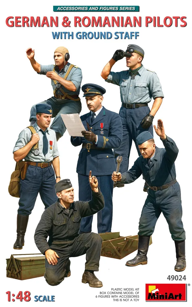 miniart-49024-pilotes-allemands-roumains-figurines-1-48-wwii image 1