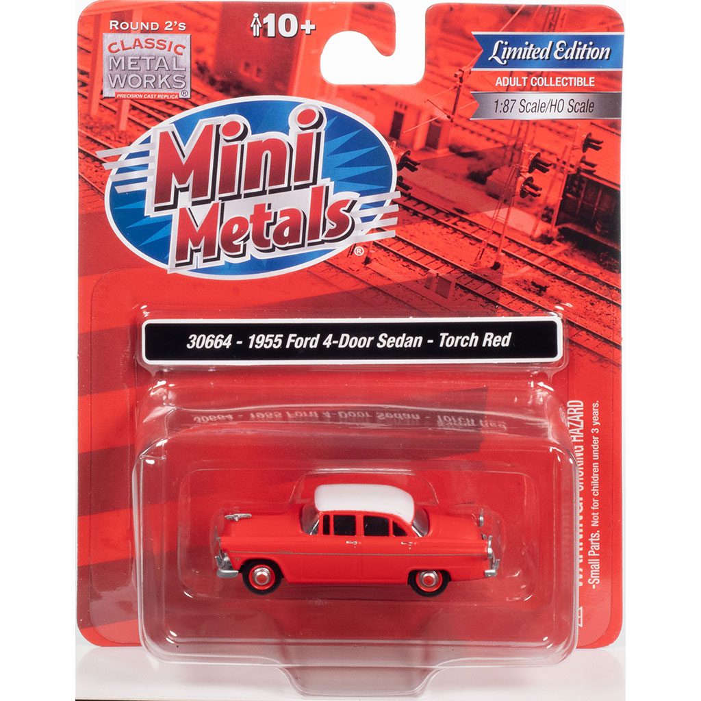 classic-metal-works-ford-1955-berline-miniature-ho-1-87-rouge image 1