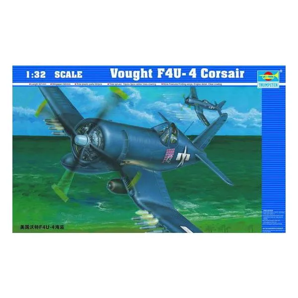 trumpeter-f4u-4-corsair-02222-maquette-avion-1-32-us image 1