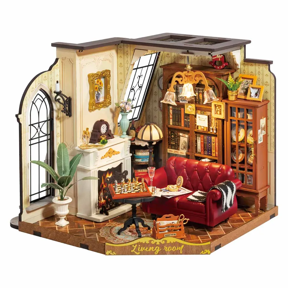 robotime-dg175-maison-miniature-salon-catherine-kit-bois image 1