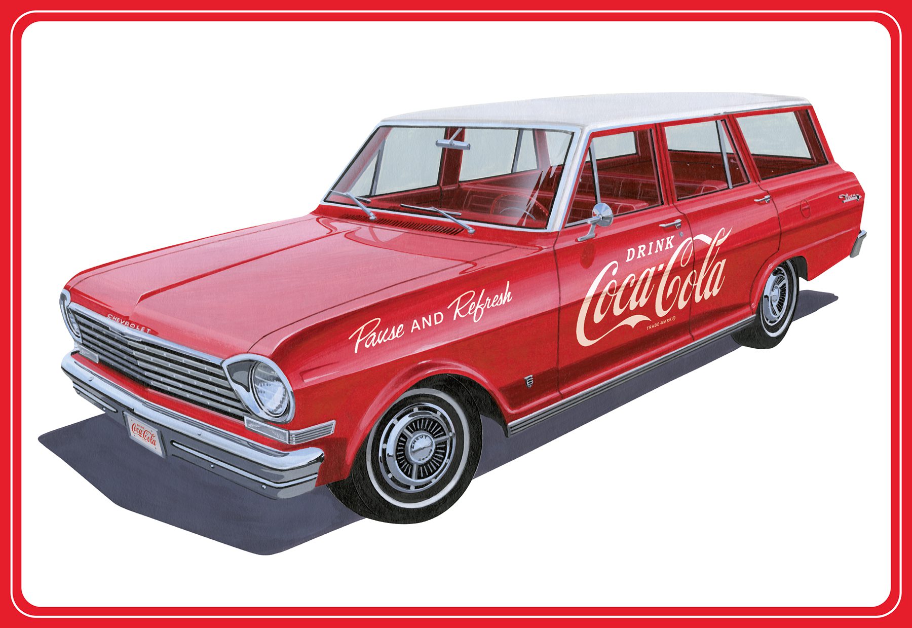 amt-chevy-ii-nova-wagon-1963-coca-cola-maquette-1-25-caisses image 1