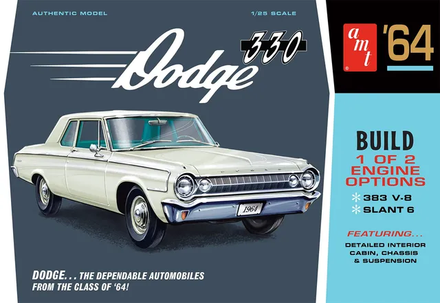 amt-1964-dodge-330-maquette-voiture-1-25-v8 image 1