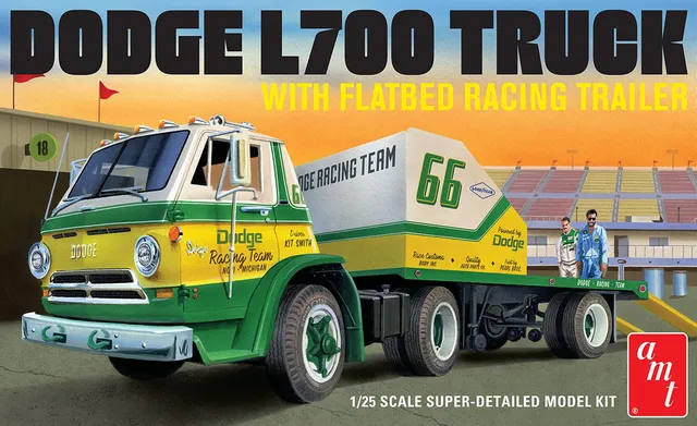 amt-1966-dodge-l700-remorque-maquette-camion-1-25 image 1