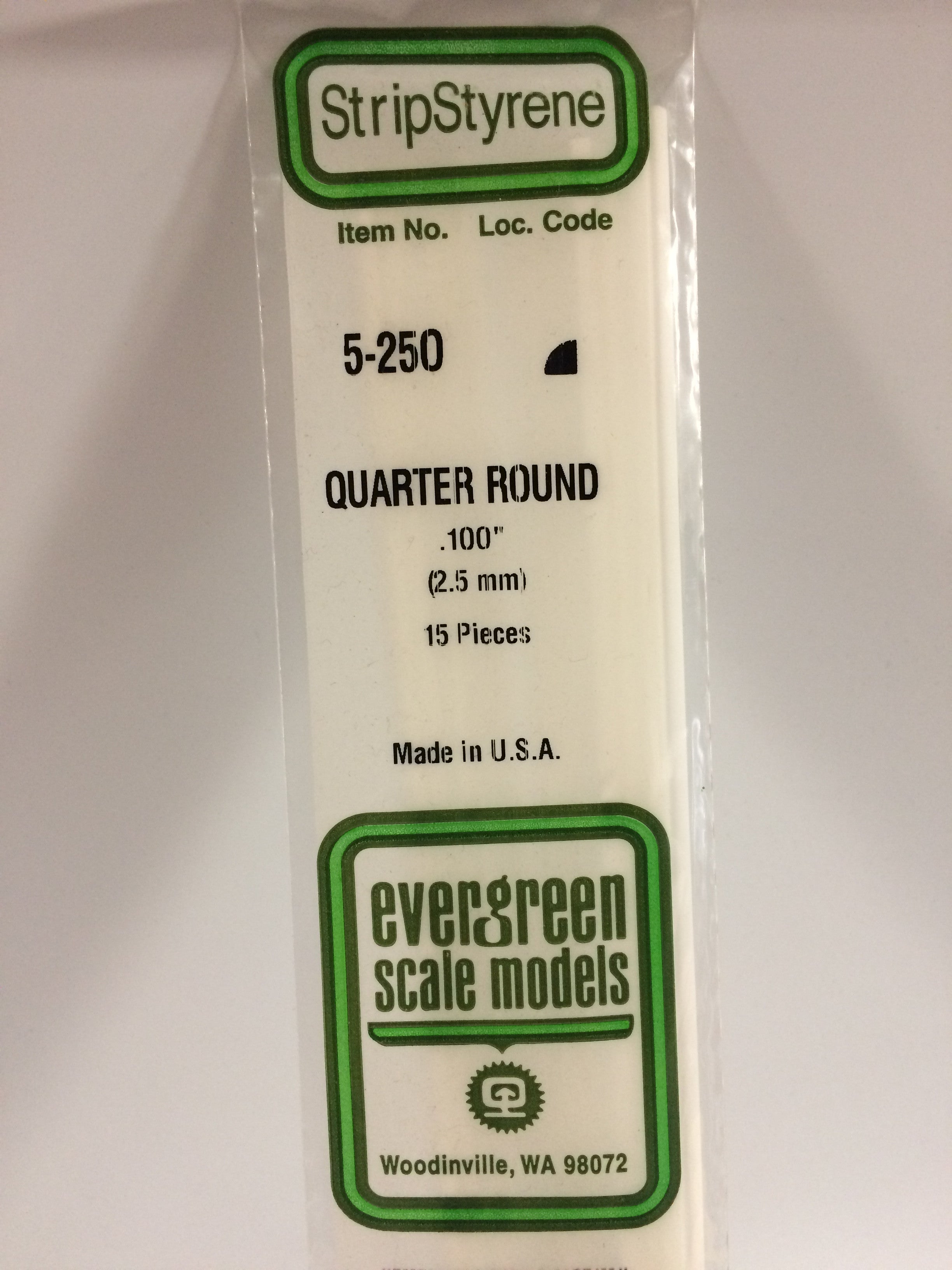 evergreen-shapes-250-quart-de-rond-polystyr-ne-blanc-2-5-mm-3-pi-ces image 2