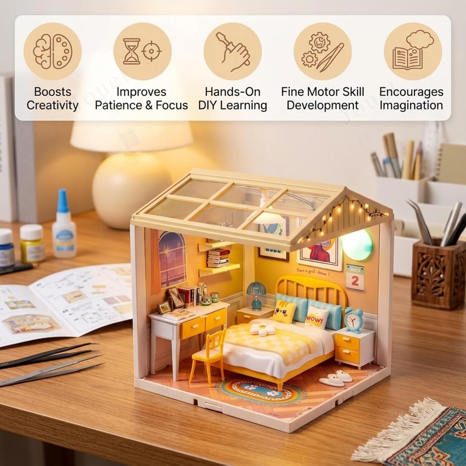 jiaerle-toys-jel-0413-mini-bedroom-maison-miniature-diy-chambre image 4