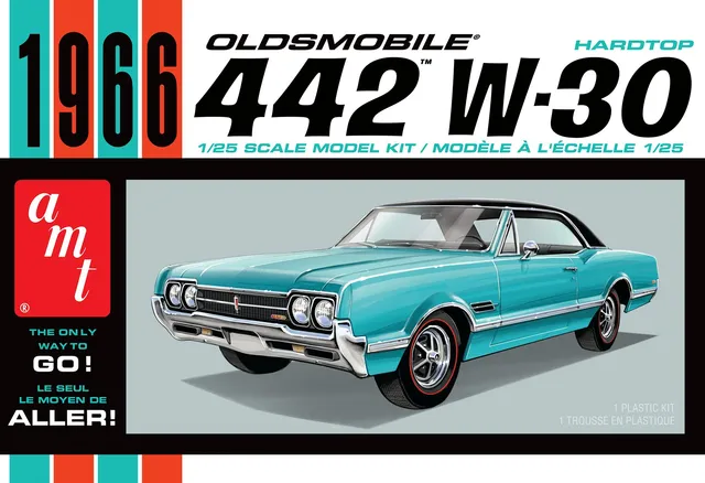 amt-1966-olds-442-hardtop-maquette-voiture-1-25-muscle-car image 1