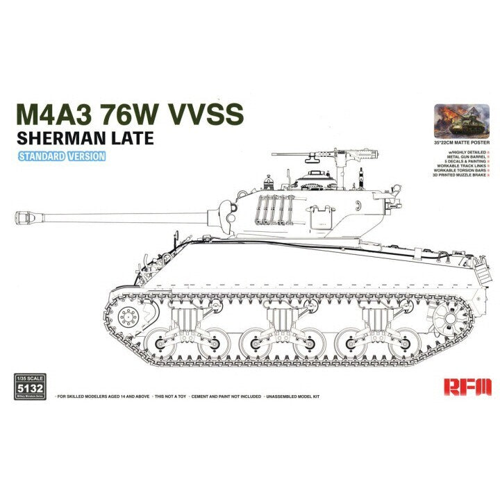 rye-field-model-5132-m4a3-sherman-maquette-char-1-35 image 1
