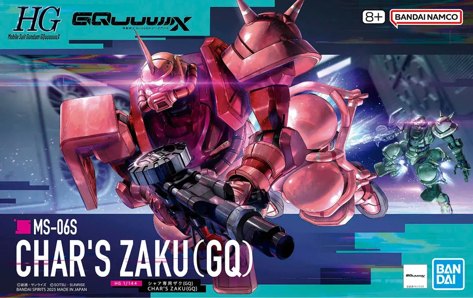 bandai-hg-ms-06s-zaku-char-gq-maquette-gundam-1-144 image 1