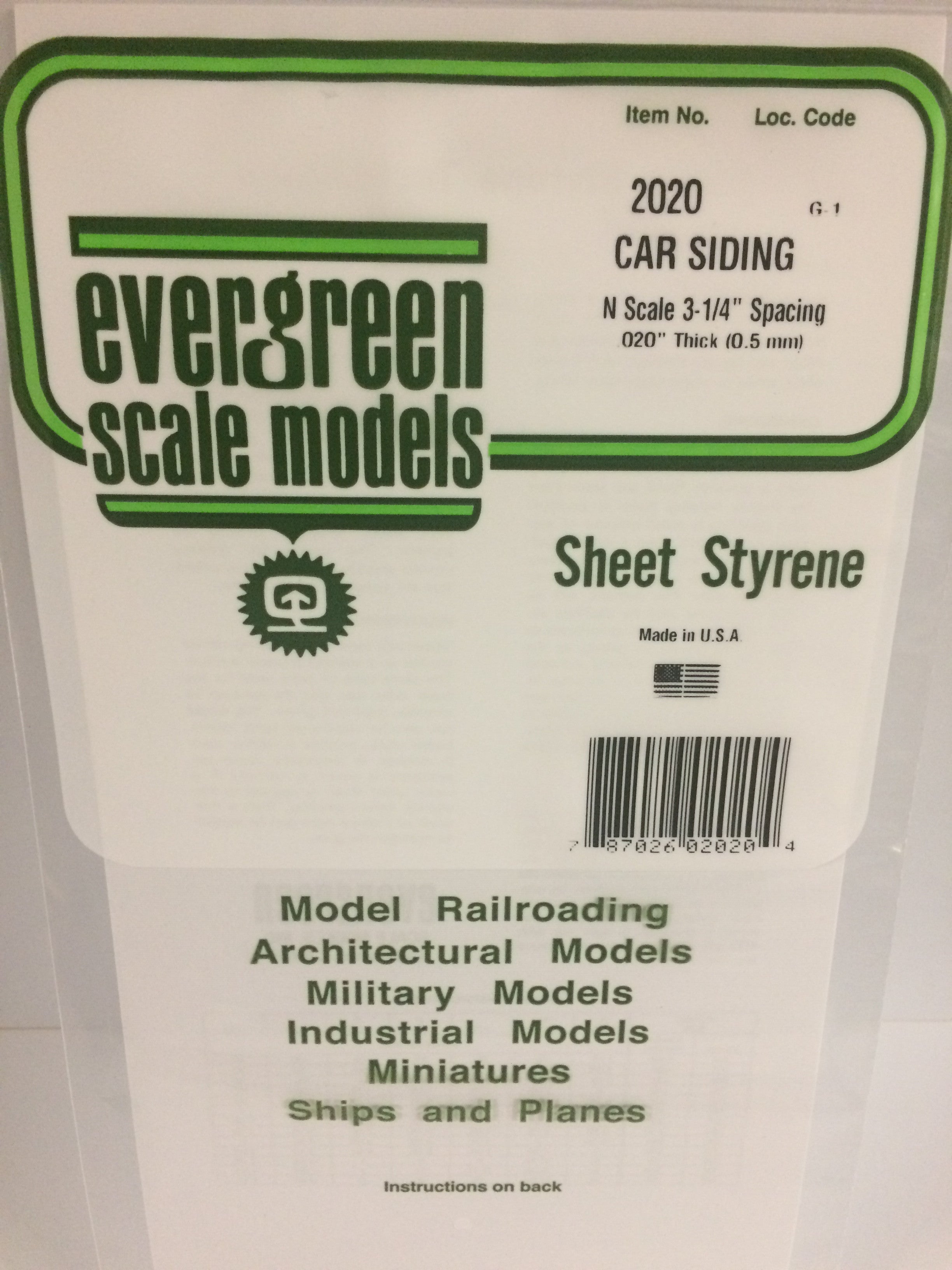 evergreen-2020-plaque-wagon-n-polystyr-ne-blanc-15x30-cm-1-feuille image 1