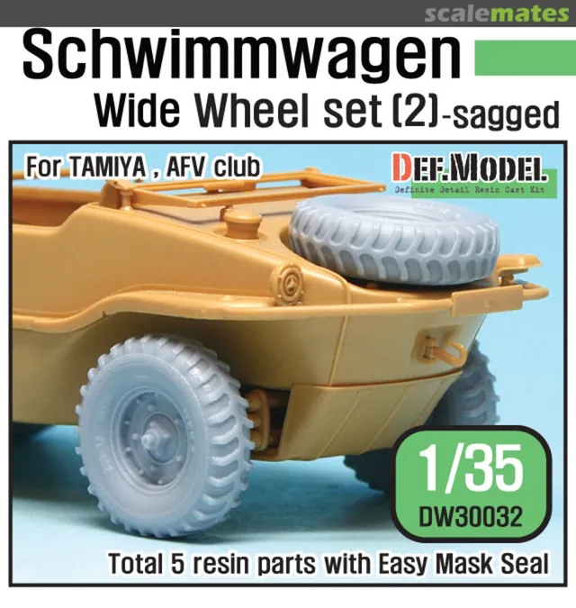 def-model-dw30032-roues-r-sine-1-35-schwimmwagen-sagged image 1