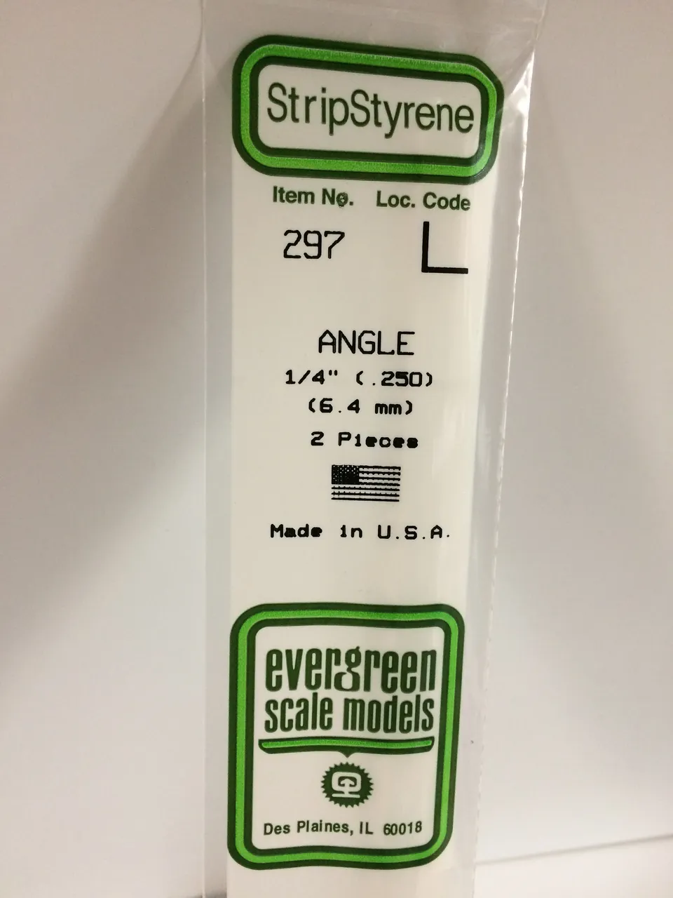 evergreen-shapes-297-corni-re-blanche-6-3-mm-2-pcs image 1