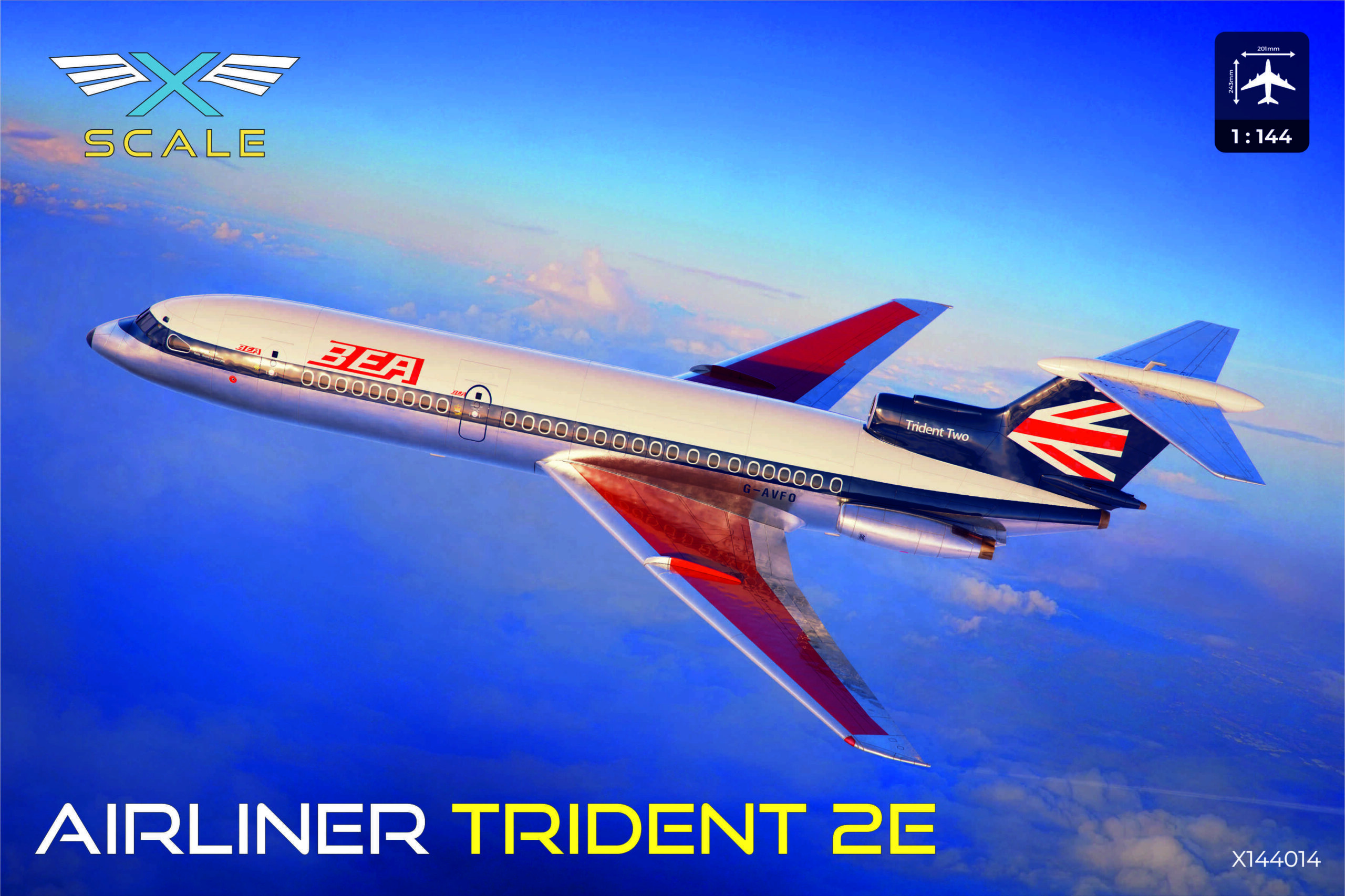 x-scale-x144014-hs-121-trident-2e-maquette-avion-1-144-ligne image 1