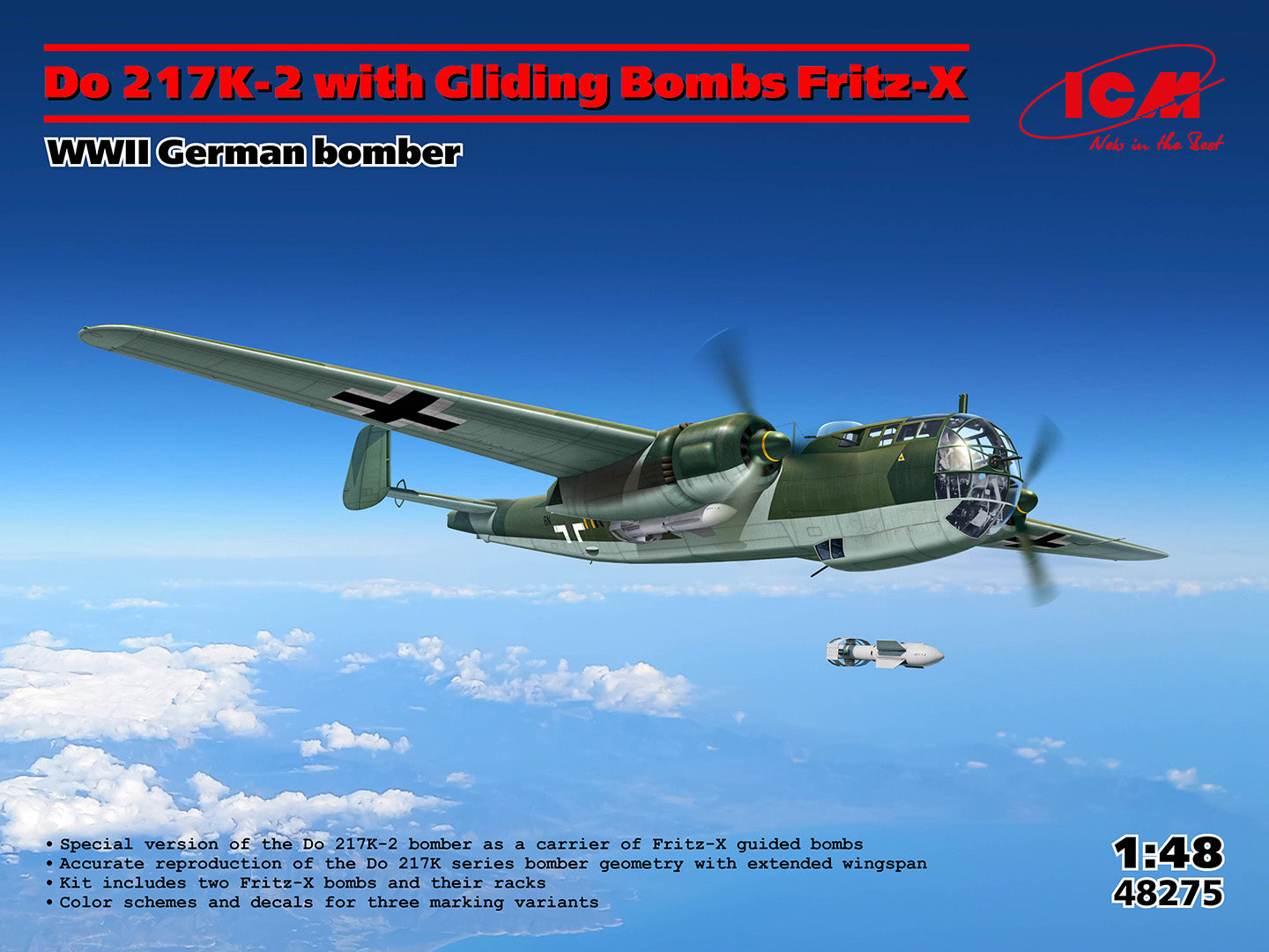 icm-48275-dornier-do-217-k-2-fritz-x-maquette-avion-1-48 image 1