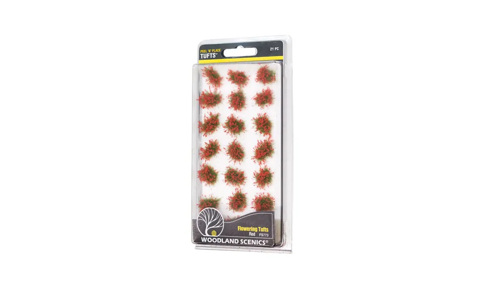 woodland-scenics-fs773-touffe-herbe-fleurs-rouges-diorama image 1