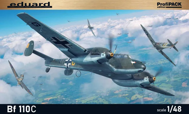 eduard-8209-messerschmitt-bf-110c-maquette-avion-1-48-profipack-ww2 image 1