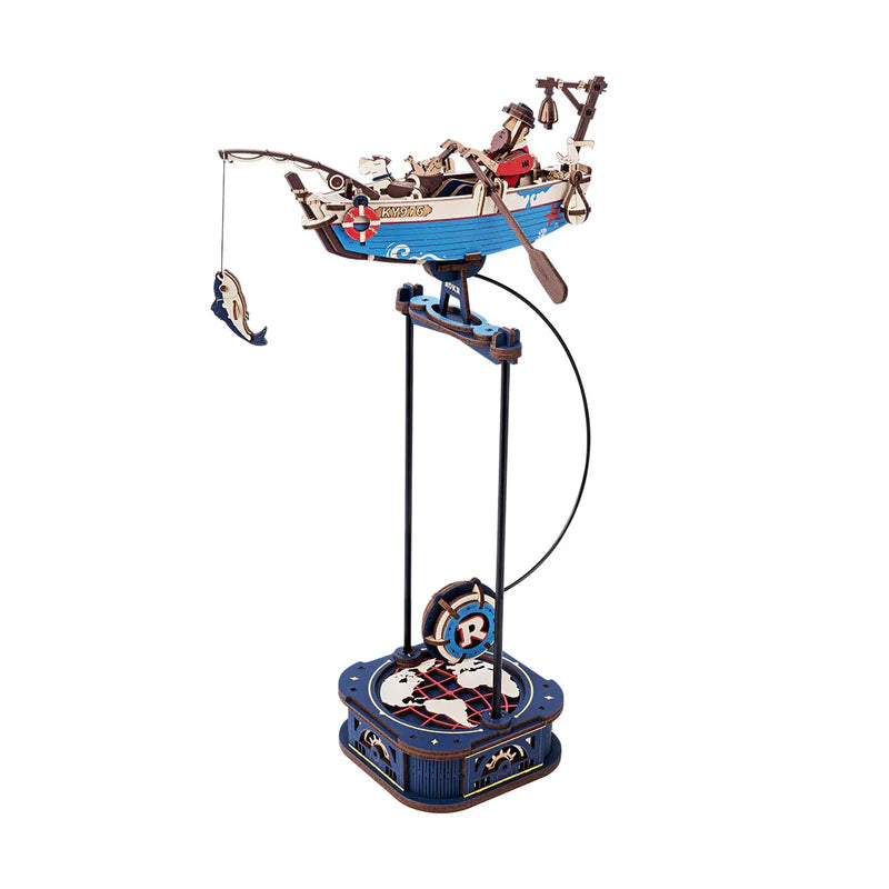 rokr-mcd02-ocean-fisher-puzzle-3d-bois-pendule-p-cheur image 1