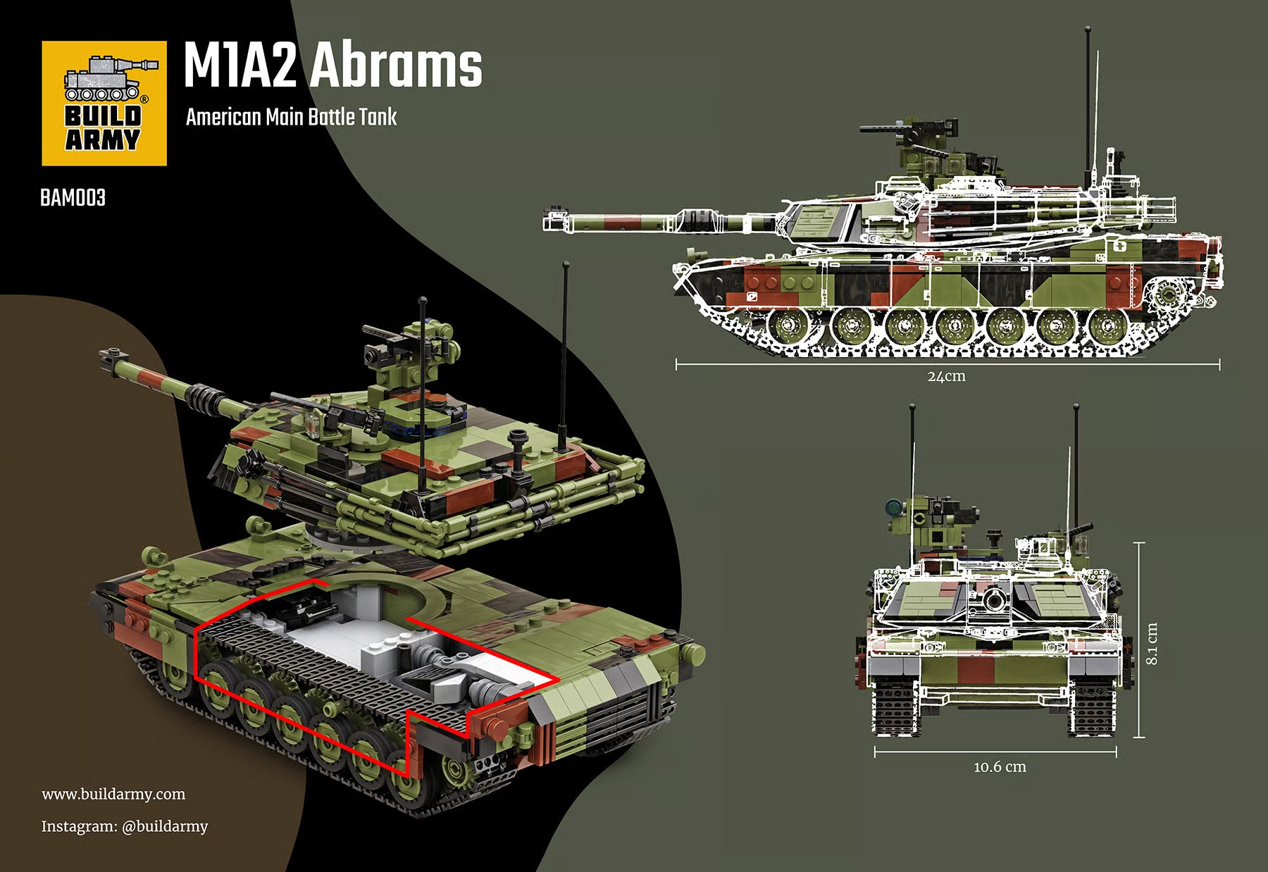 build-army-bam003-briques-abrams-m1a2-1377-pcs image 4