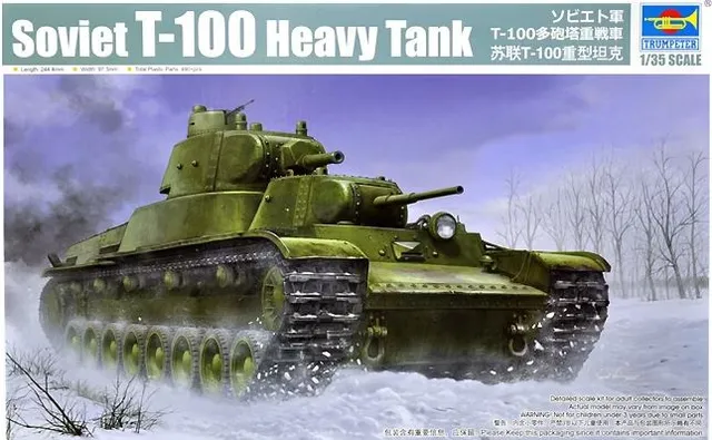 trumpeter-09590-char-t-100-sovi-tique-1-35-maquette-tank image 1