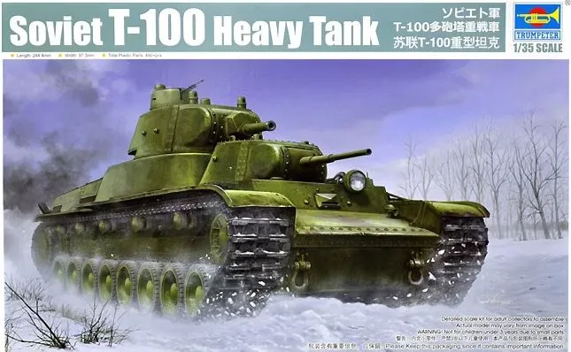 trumpeter-09590-char-t-100-sovi-tique-1-35-maquette-tank image 1