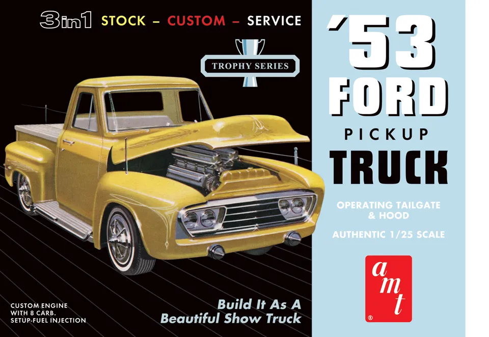 amt-1953-ford-pickup-trophy-series-maquette-1-25 image 1
