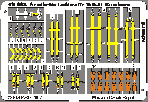 eduard-49003-harnais-luftwaffe-bombardiers-wwii-1-48 image 1