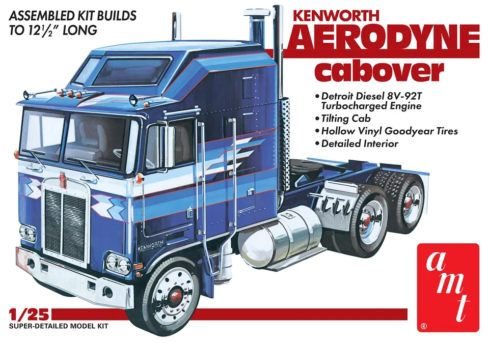 amt-kenworth-aerodyne-cabover-maquette-camion-1-25-220-pi-ces image 1