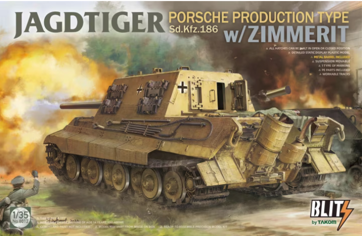 takom-blitz-8012-jagdtiger-porsche-maquette-char-1-35-zimmerit image 1