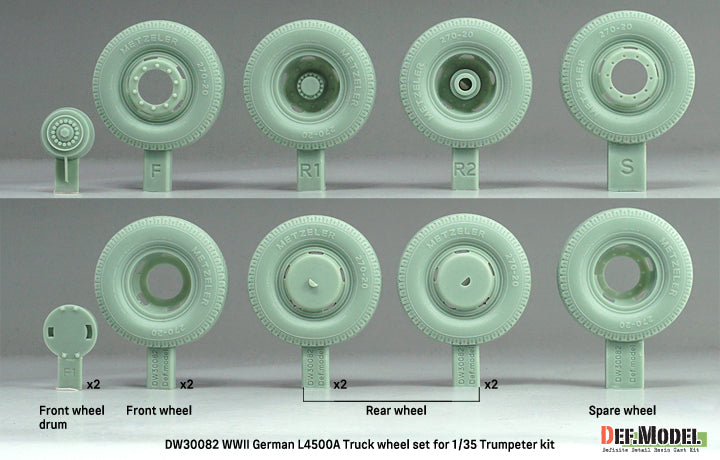 def-model-dw30082-set-roues-l4500a-1-35-camion-allemand-ww2 image 2